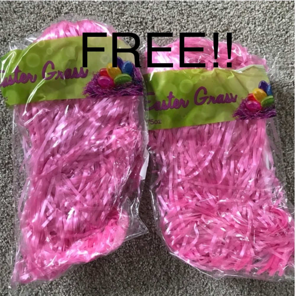 🌺FREE WITH PURCHASE!! Pink Easter Basket Grass